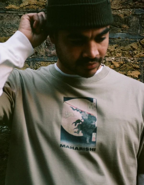 Maharishi Short Sleeve T-Shirts*1008 Hare U0026 Monkey T-Shirt Silver Sage