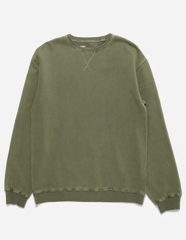 Maharishi Crew Sweats*8011 Hemp Organic Crew Sweat Olive Og-107F