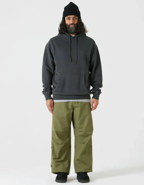 Maharishi Hooded Sweats*4146 Hemp Organic Hooded Sweat Black Blk-108F
