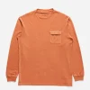 Maharishi Long Sleeve T-Shirts*8010 Hemp Organic L/S Pocket T-Shirt Rust