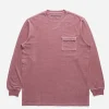 Maharishi Long Sleeve T-Shirts*8010 Hemp Organic L/S Pocket T-Shirt Murasaki Purple