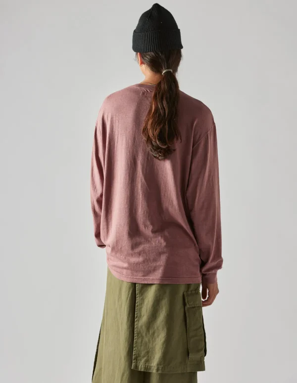 Maharishi Long Sleeve T-Shirts*8010 Hemp Organic L/S Pocket T-Shirt Murasaki Purple