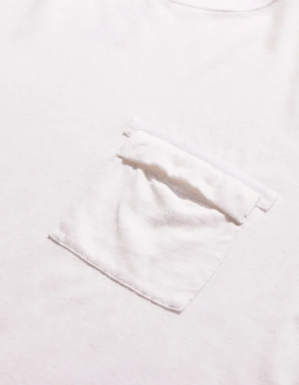 Maharishi Long Sleeve T-Shirts*8010 Hemp Organic L/S Pocket T-Shirt White