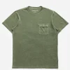 Maharishi Short Sleeve T-Shirts*7021 Hemp Organic Pocket T-Shirt Olive Og-107F