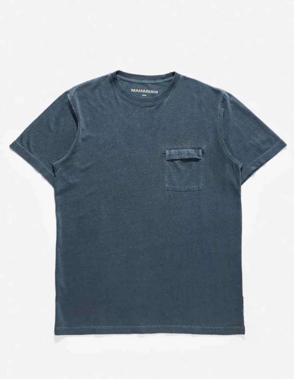 Maharishi Short Sleeve T-Shirts*7021 Hemp Organic Pocket T-Shirt Navy