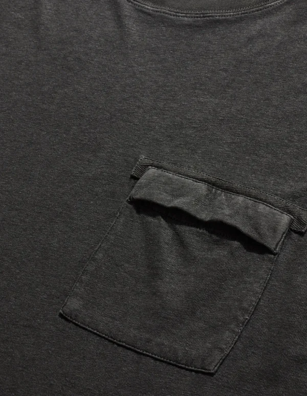 Maharishi Short Sleeve T-Shirts*7021 Hemp Organic Pocket T-Shirt Black