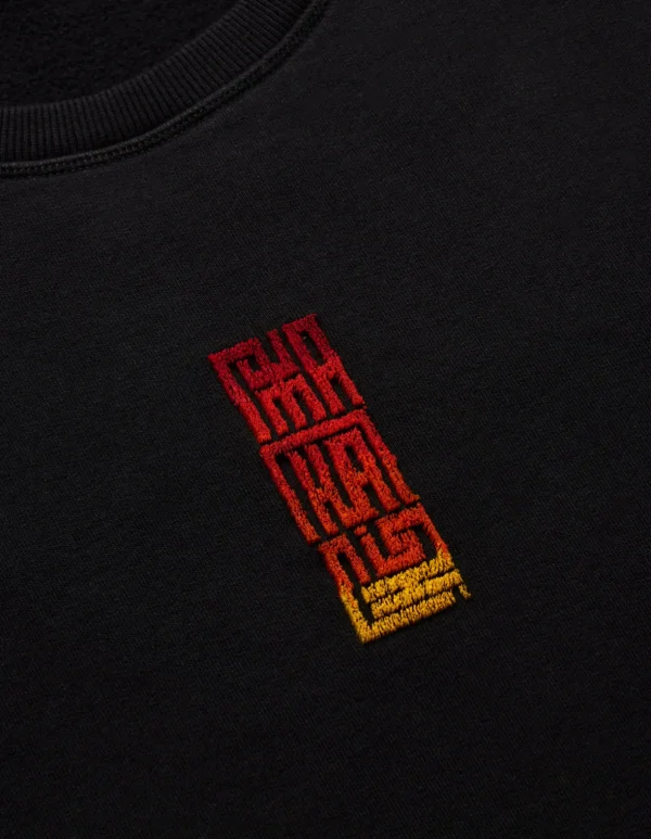 Maharishi Crew Sweats*1084 Hikeshi Embroidered Crew Sweat Black