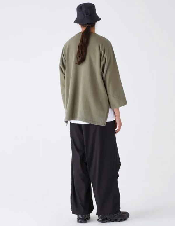 Maharishi Crew Sweats*4056 Kimono-Cut Hemp Cordura® Crew Sweat Olive Og-107F