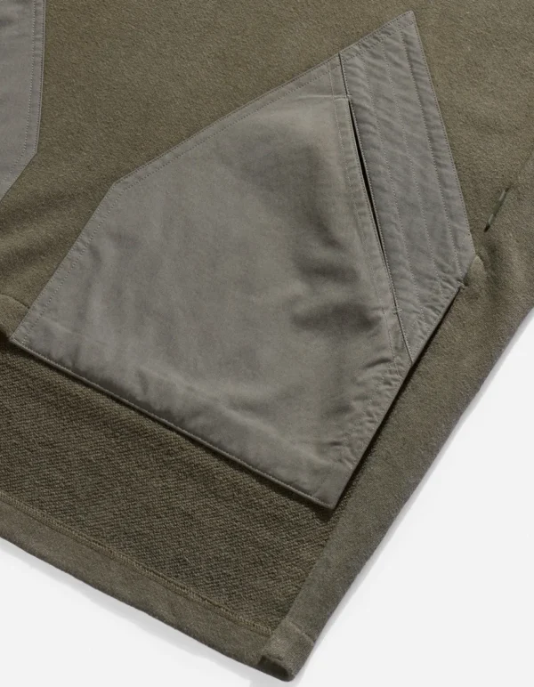 Maharishi Crew Sweats*4056 Kimono-Cut Hemp Cordura® Crew Sweat Olive Og-107F