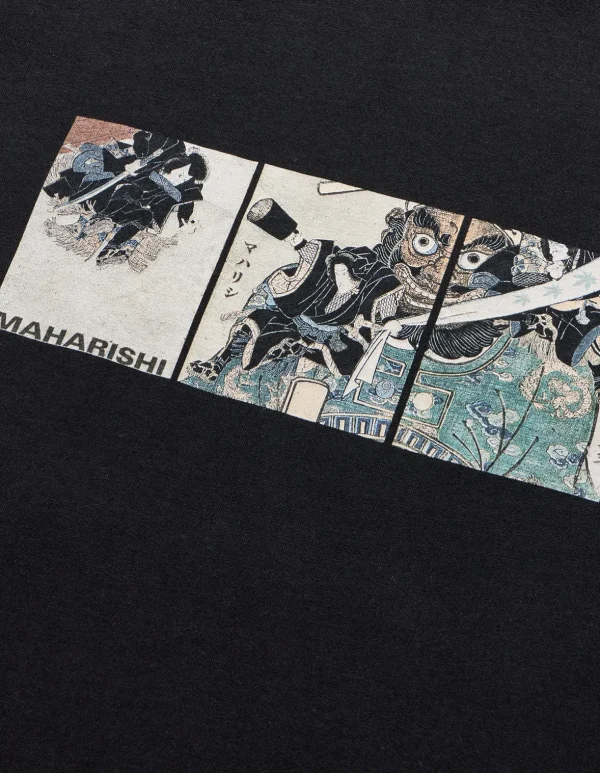Maharishi Short Sleeve T-Shirts*1071 Kuroko Organic T-Shirt Black