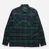 Maharishi Shirts*4612 L/S Flannel Shirt Black