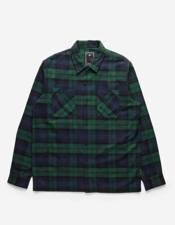 Maharishi Shirts*4612 L/S Flannel Shirt Black