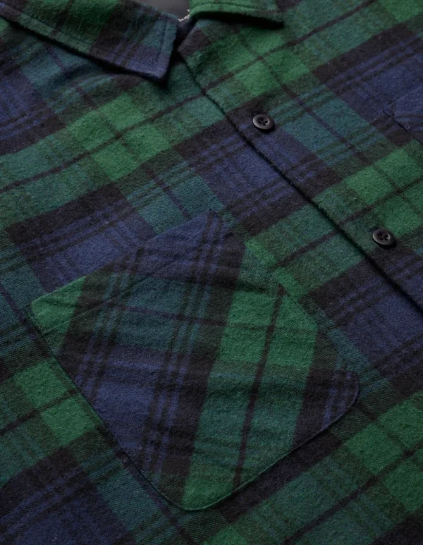 Maharishi Shirts*4612 L/S Flannel Shirt Black