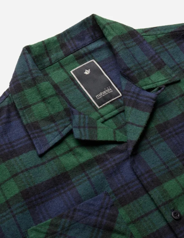Maharishi Shirts*4612 L/S Flannel Shirt Black