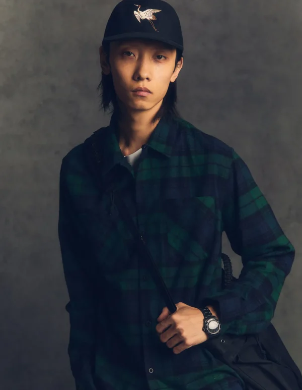 Maharishi Shirts*4612 L/S Flannel Shirt Black