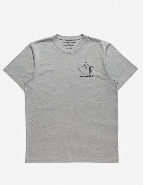 Maharishi Short Sleeve T-Shirts*1028 Maha Temple T-Shirt Grey Marl