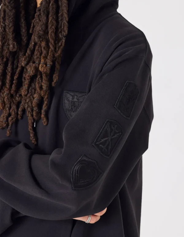 Maharishi Hooded Sweats*1013 Mahapatchco. Hooded Sweat Black