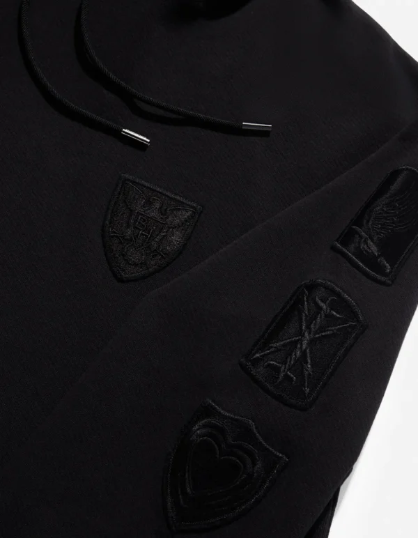 Maharishi Hooded Sweats*1013 Mahapatchco. Hooded Sweat Black