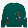 Maharishi Crew Sweats*4040 Mahapatchco. Upcycled Crew Sweat Dark Teal