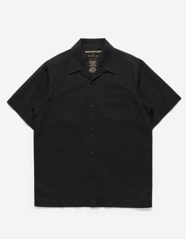 Maharishi Shirts*4325 Camp Collar Shirt Black