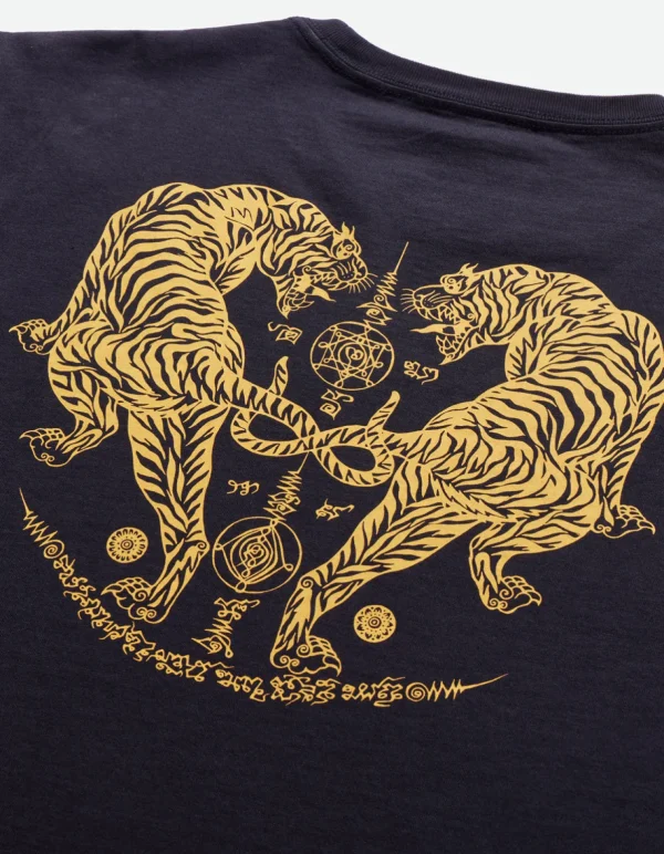 Maharishi Short Sleeve T-Shirts*1019 Muay Thai T-Shirt Navy