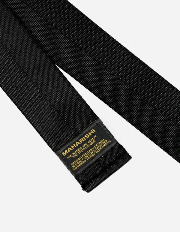 Maharishi Belts*9195 Tilt Head Loop Belt · Nylon Webbing Black
