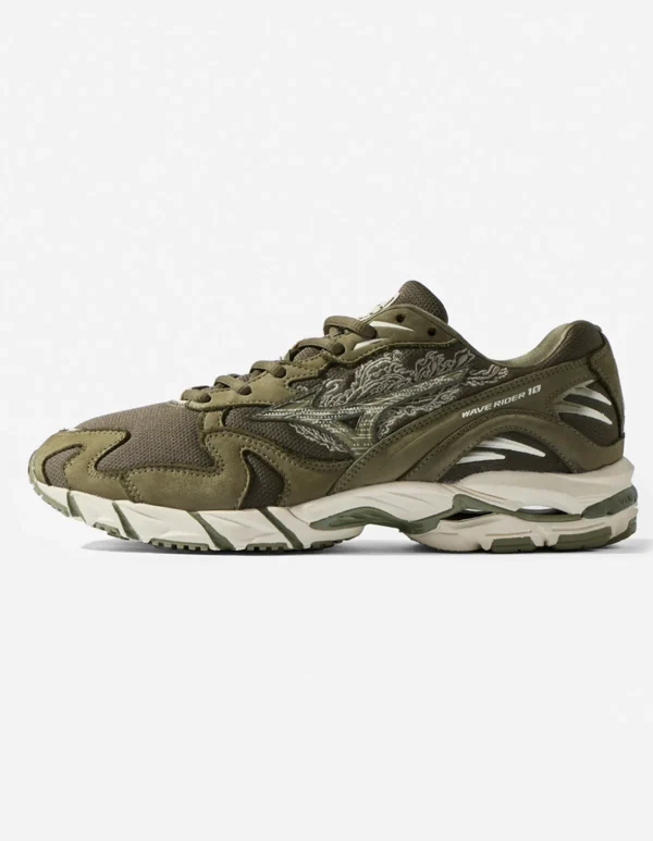 Maharishi Footwear* X Mizuno Fire Phoenix Wave Rider 10 Olive
