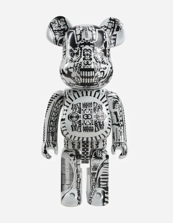 Maharishi Home*Medicom Be@Rbrick Hr Giger Chrome Version 1000% White