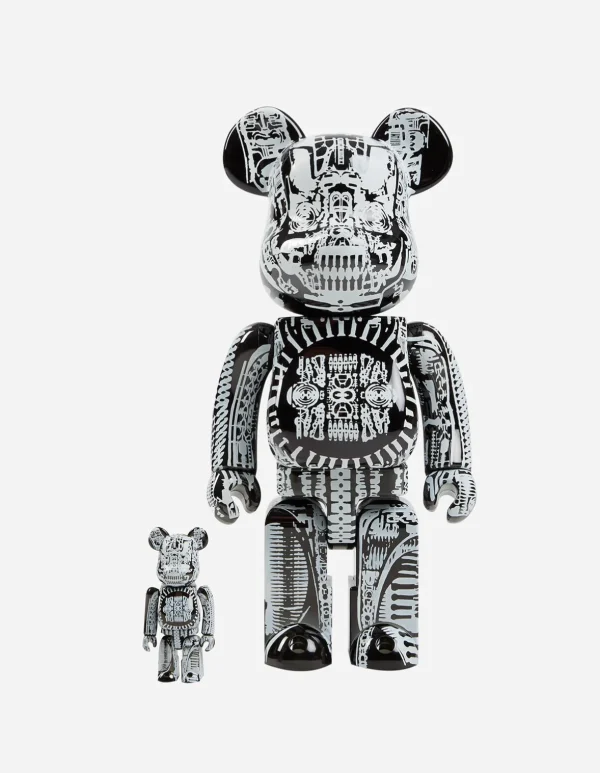 Maharishi Home*Medicom Be@Rbrick Hr Giger Chrome Version 400% U0026 100% Black