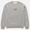 Maharishi Crew Sweats*7011 Miltype Embroidered Crew Sweat · Organic Cotton Grey Marl