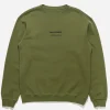 Maharishi Crew Sweats*7011 Miltype Embroidered Crew Sweat · Organic Cotton Olive Og-107F