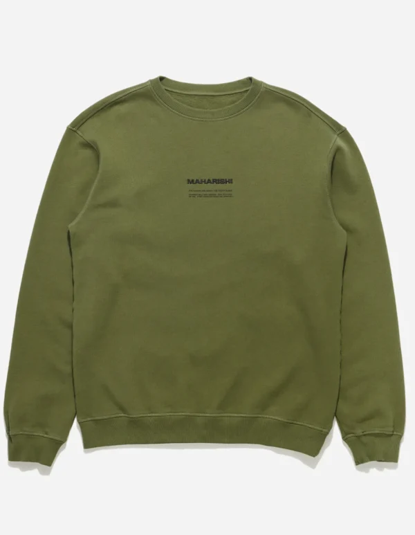 Maharishi Crew Sweats*7011 Miltype Embroidered Crew Sweat Olive