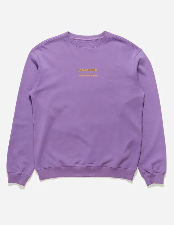 Maharishi Crew Sweats*7011 Miltype Embroidered Crew Sweat Purple Haze