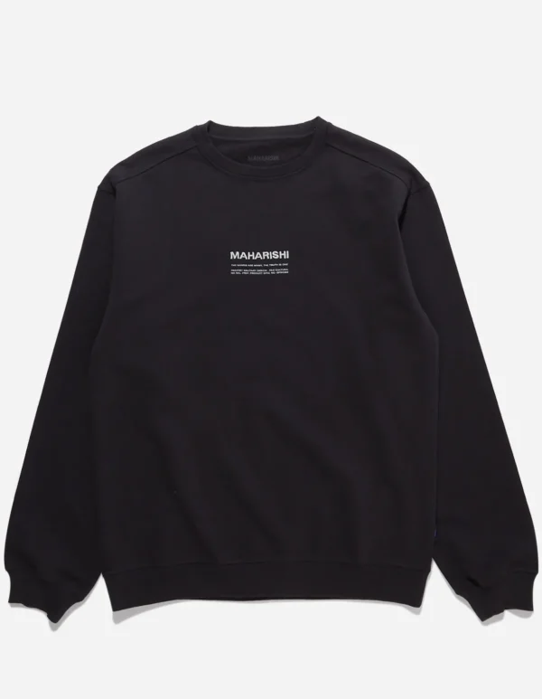 Maharishi Crew Sweats*7011 Miltype Embroidered Crew Sweat · Organic Cotton Navy