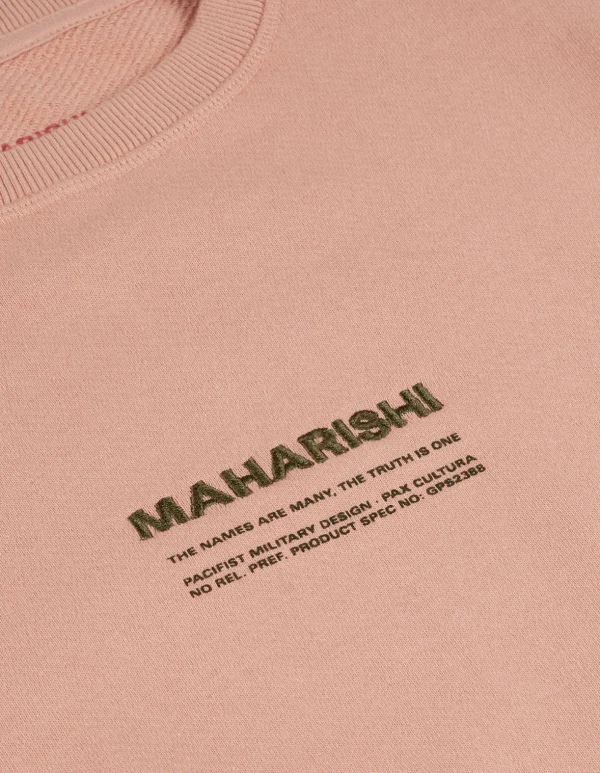 Maharishi Crew Sweats*7011 Miltype Embroidered Crew Sweat · Organic Cotton Pink Panther