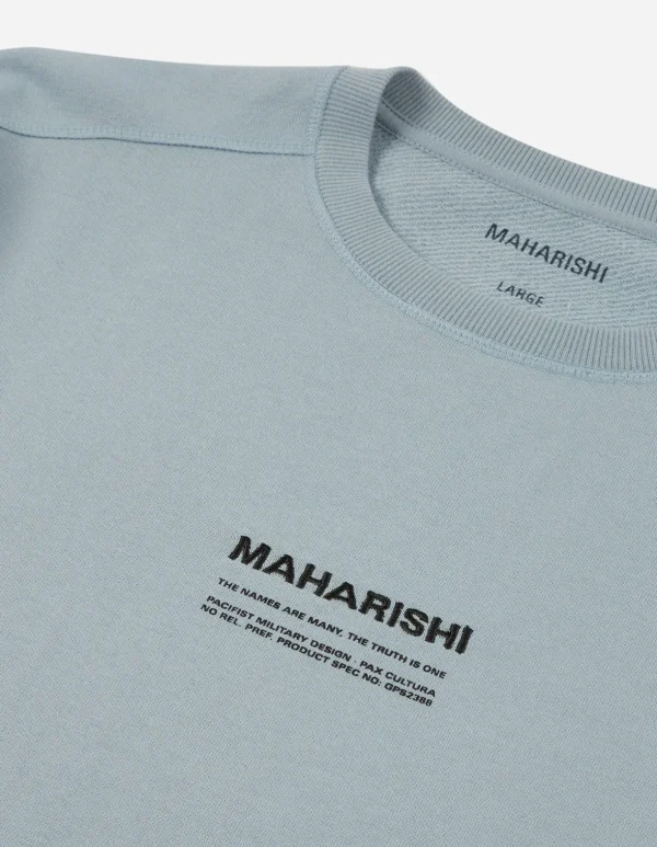 Maharishi Crew Sweats*7011 Miltype Embroidered Crew Sweat · Organic Sweat 450 Ghost Blue