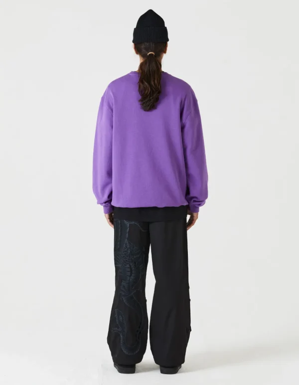 Maharishi Crew Sweats*7011 Miltype Embroidered Crew Sweat Purple Haze