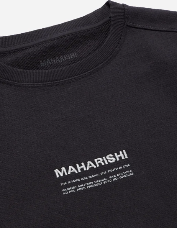 Maharishi Crew Sweats*7011 Miltype Embroidered Crew Sweat · Organic Cotton Navy