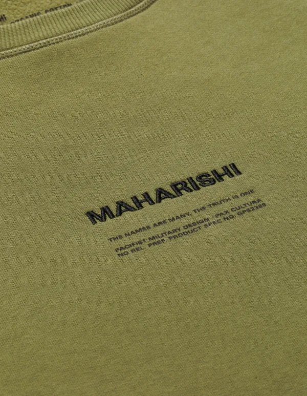 Maharishi Crew Sweats*7011 Miltype Embroidered Crew Sweat Olive