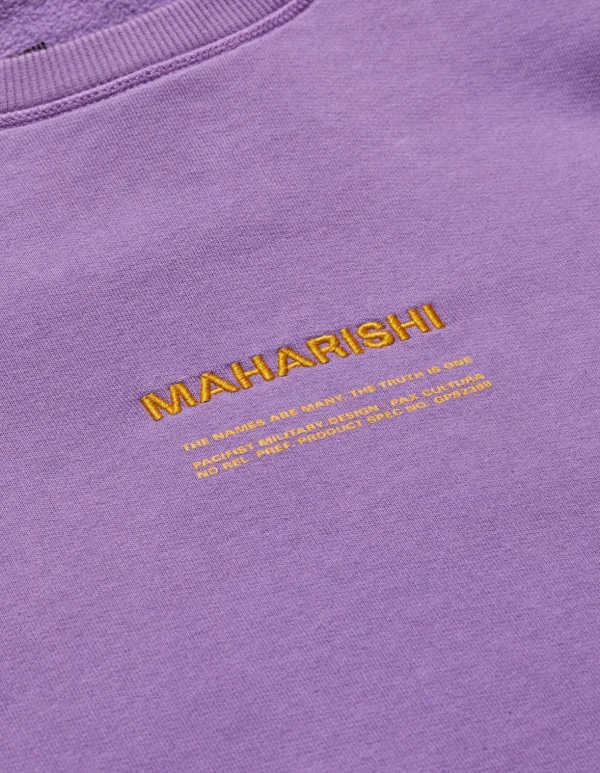 Maharishi Crew Sweats*7011 Miltype Embroidered Crew Sweat Purple Haze