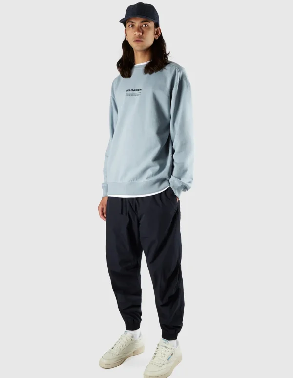 Maharishi Crew Sweats*7011 Miltype Embroidered Crew Sweat · Organic Sweat 450 Ghost Blue