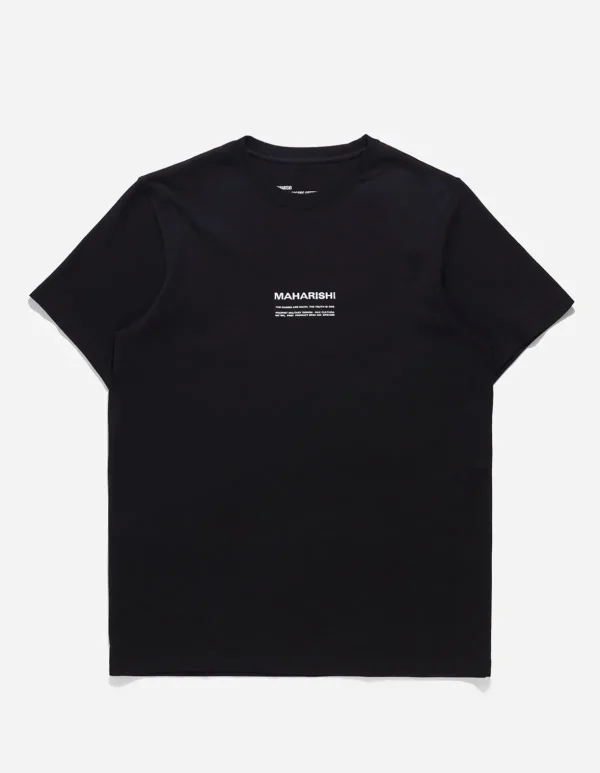 Maharishi Short Sleeve T-Shirts*9912 Miltype Embroidered T-Shirt Black