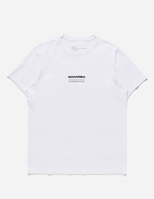 Maharishi Short Sleeve T-Shirts*9912 Miltype Embroidered T-Shirt White