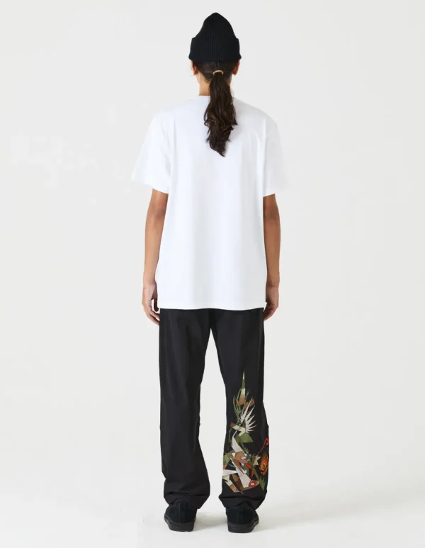 Maharishi Short Sleeve T-Shirts*9912 Miltype Embroidered T-Shirt White