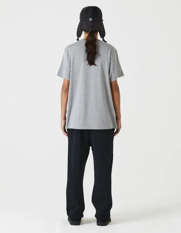 Maharishi Short Sleeve T-Shirts*9912 Miltype Embroidered T-Shirt Grey Marl