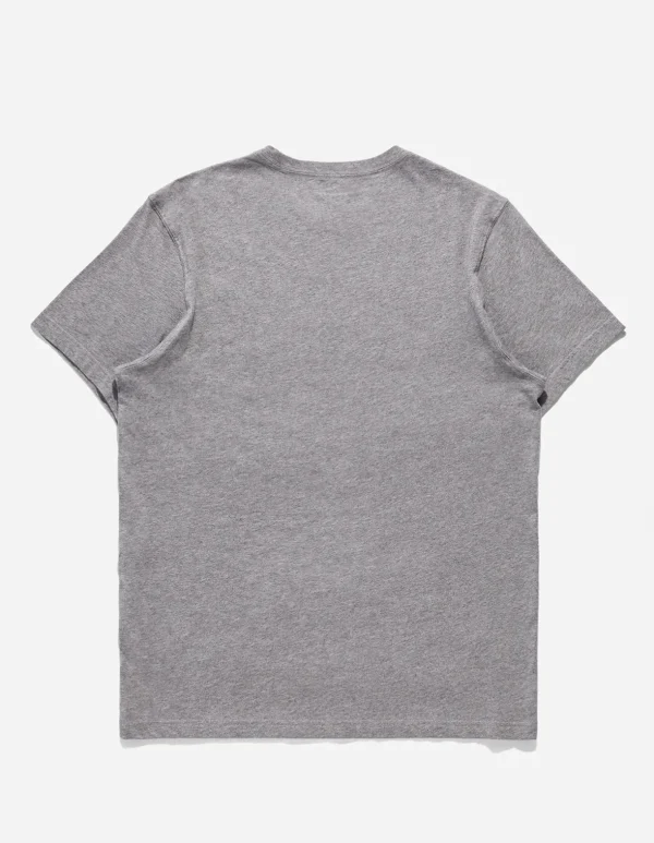 Maharishi Short Sleeve T-Shirts*9912 Miltype Embroidered T-Shirt Grey Marl