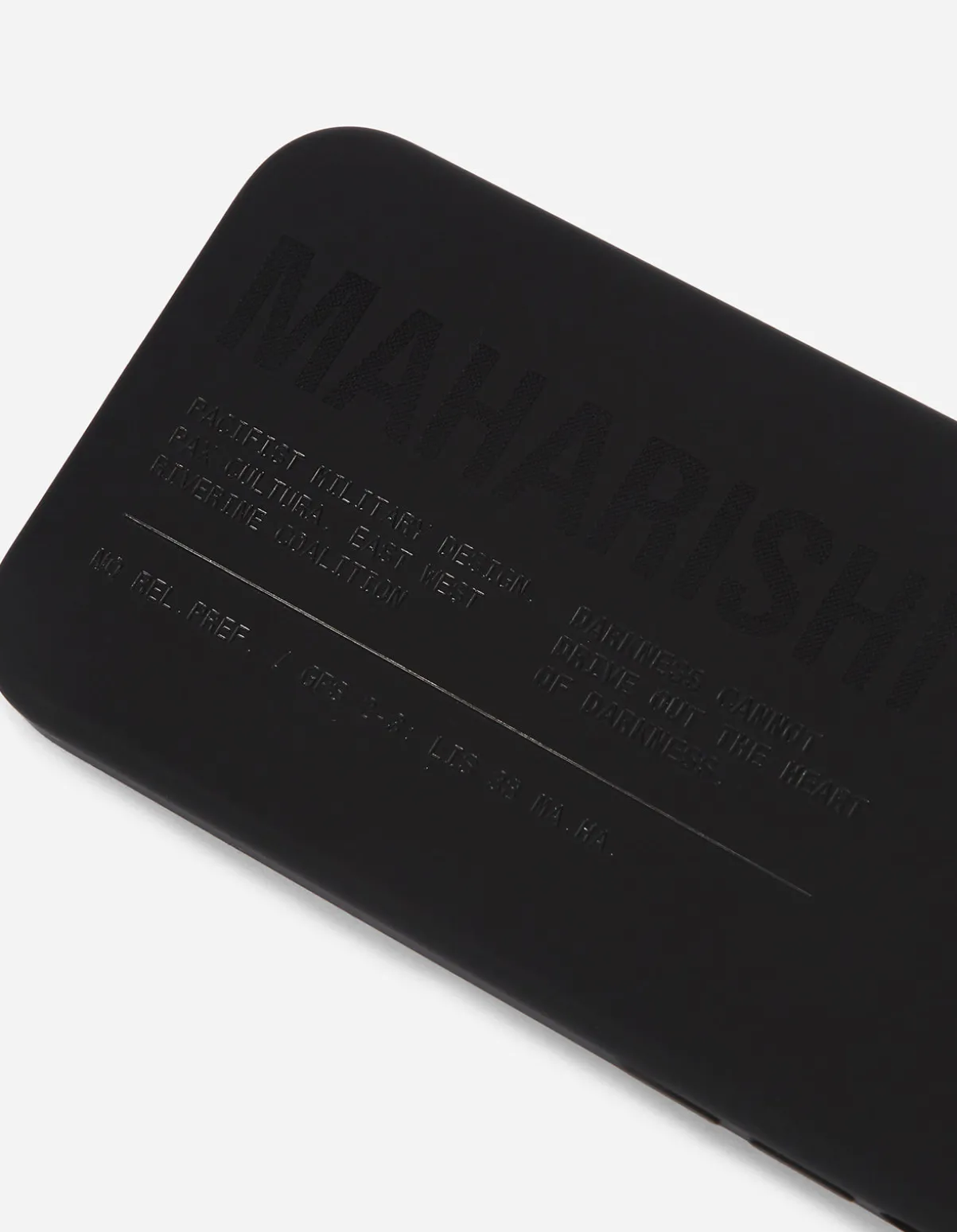 miltype_iphone__mini_cas_3.webp Maharishi Lifestyle*9352 Miltype Iphone 12 Mini Case · Laser Etched Silicone Black