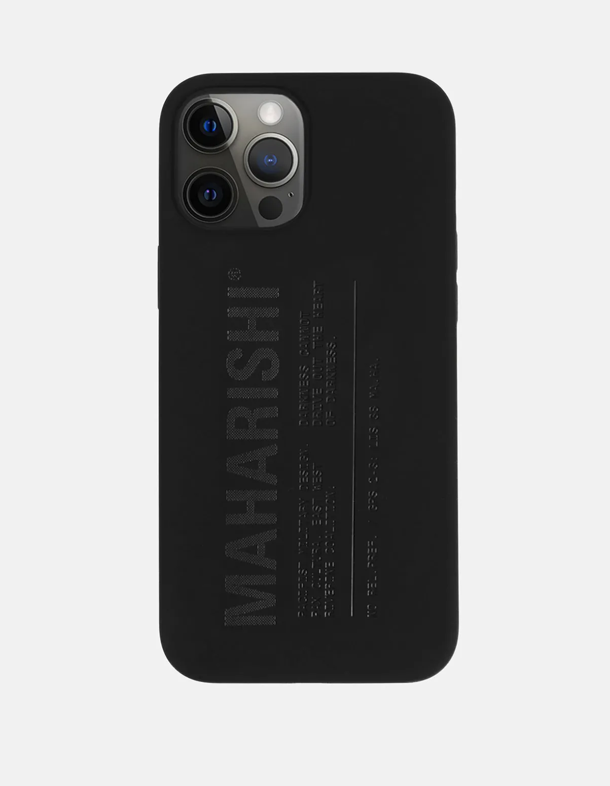 Maharishi Lifestyle*9354 Miltype Iphone 12 Pro Max Case · Laser Etched Silicone Black