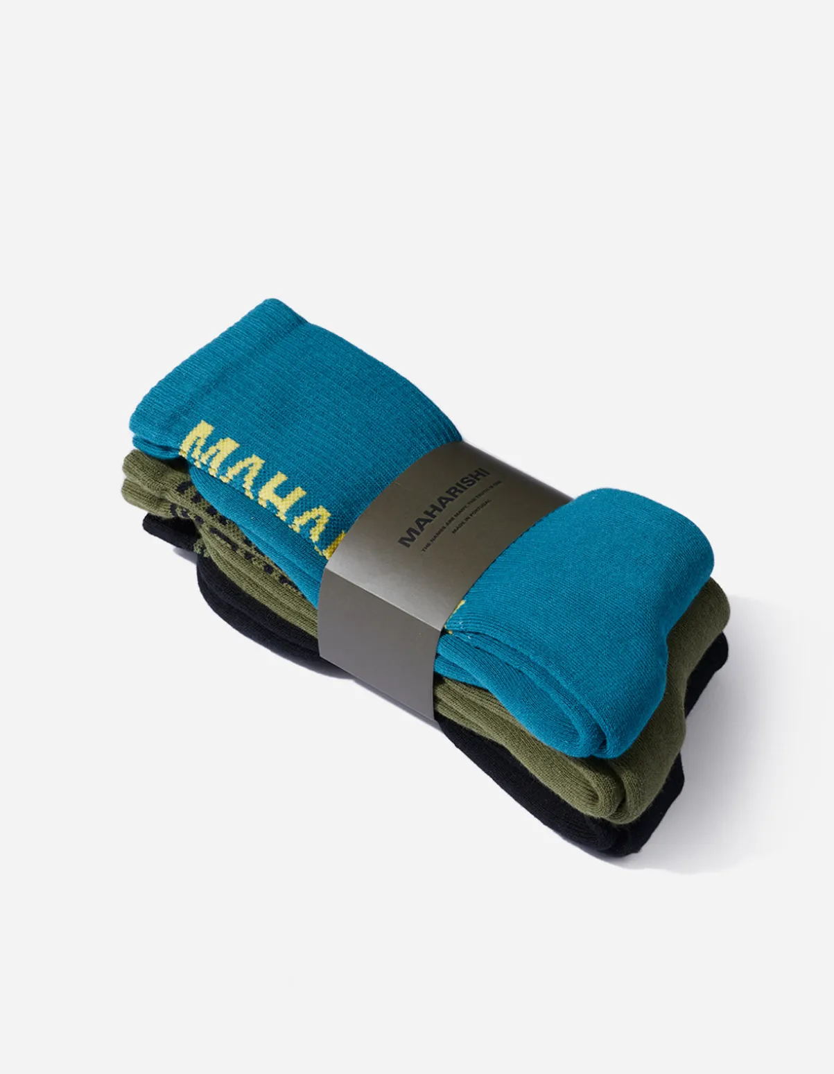 Maharishi Socks*9890 Miltype Peace Sports Socks Teal/Olive/Black