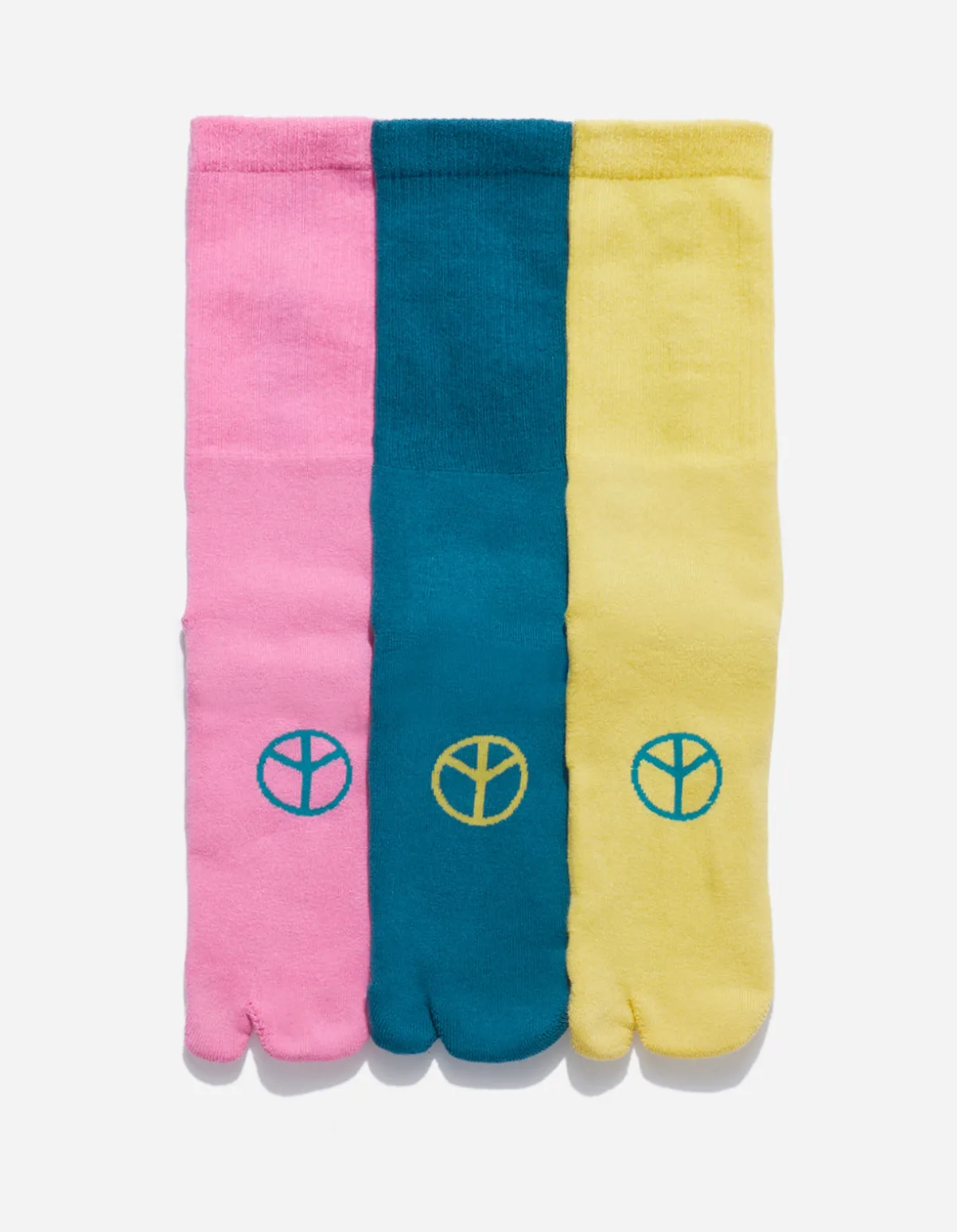 miltype_peace_tabi_sport_0-1.webp Maharishi Socks*9891 Miltype Peace Tabi Sports Socks Magenta/Teal/Yellow
